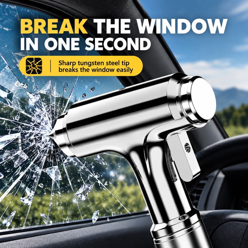 Car Safety Hammer for Emergency Vehicle Escape – Window Breaker