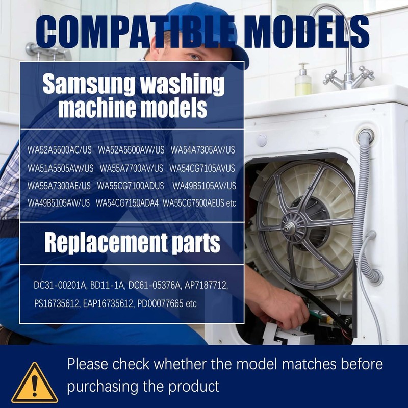 （Upgrade ）Washing machine drain pump replacement parts DC97-22840A