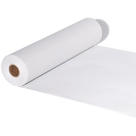 FRKOKRFA Non-Woven Table Runner, White, 25 m x 30 cm, Decorative Table Runner, Table Decoration, Table Runner Roll for Birthdays, Weddings, Christenings, Communion and Other Celebrations