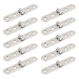 OTOTEC 20PCS 180 Degree Folding Flip Hinges 76x15mm Hole Center Distance 15mm Heavy Duty Strap Hinges Suitable for Installing Folding Tables Sewing Machines Folding Chairs
