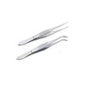 1 Set(2PCS)10cm/3.9'' Professional Stainless Steel Medical Dental Forceps Tweezers-Multifunction Straight