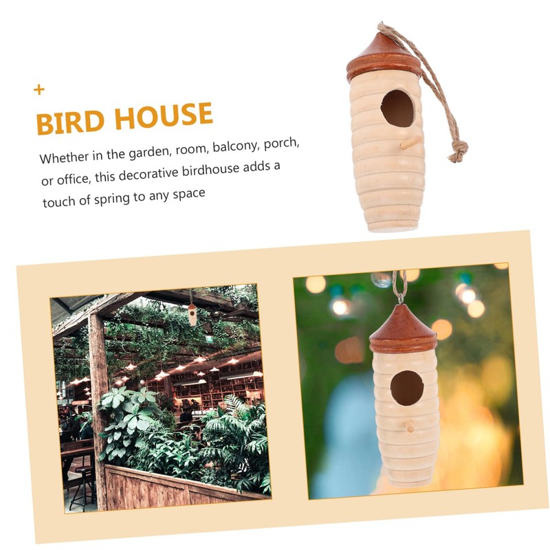 CIYODO Detailed Design Hummingbird House Bird Nest Outdoor Garden Swing