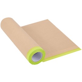 CRASPIRE 9.5In x 50 Feet Taped Masking Paper Painter Tape Paper Waterproof Automotive Drape Self Adhesive Protective Film Painting Paper for Window Cars Skirting Floor Furniture Protections Covering