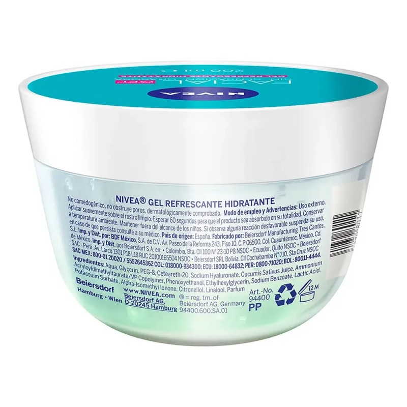 Gel Facial Nivea Cuidado Facial Con Ácido Hialurónico 200ml