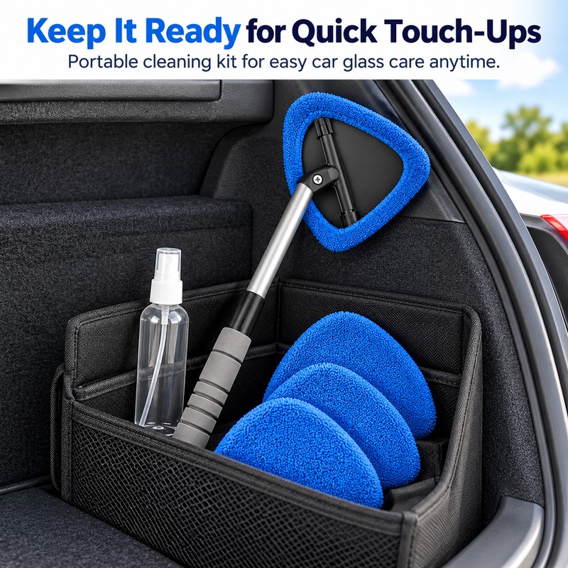 Telescopic Car Window Cleaner for Windshields – Microfiber Glass Cleaning
