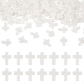 FASHEWELRY 100Pcs Acrylic Cross Beads for Bracelets Glow in The Dark Cross Beads Luminous Crucifix Rosary Spacer Easter Beads for DIY Jewelry Making Necklace Bracelet Earring
