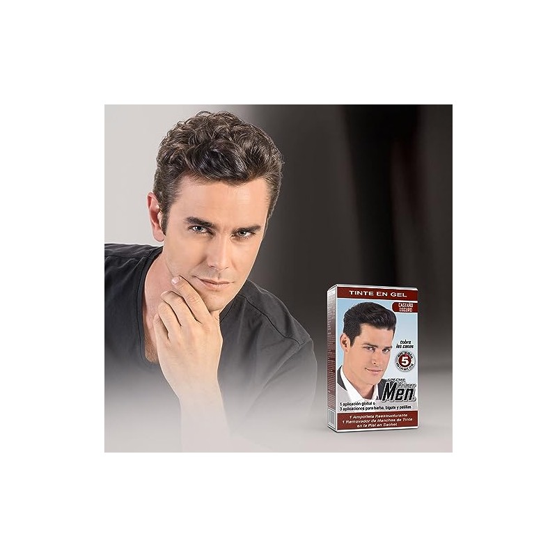 Tinte En Gel Barba Bigote Cabello Castaño Oscuro Special Men
