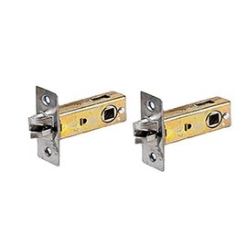 Boxonly 2PCS Forked Tubular Mortice Latch with Door Stopper 40mm Stainless Steel Door Latch Sprung Lever Door Handles