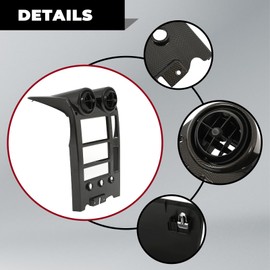 HECASA Dash Bezel Compatible with 2005-2007 Hummer H2 Replacement for D04478029KE Centrer Control Dashboard Air Vent Trim Cover Panel Carbon Fiber Color