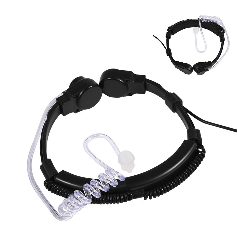 Throat Mic Headset Acoustic Tube Earpiece PTT for Baofeng UV5R