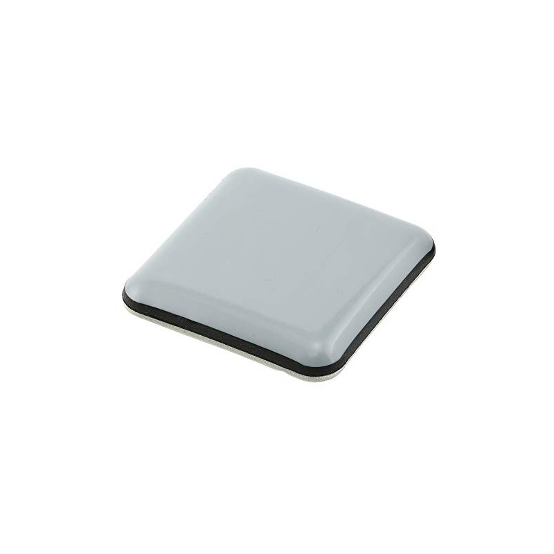 Prime-Line MP75323 1-3/4 In. Square Sliders, Black and Gray Plastic