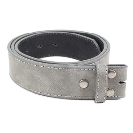 BC Belts Leather Belt Strap with Vintage Distressed Texture 1.5" Wide with Snaps (Grey Color-XS)