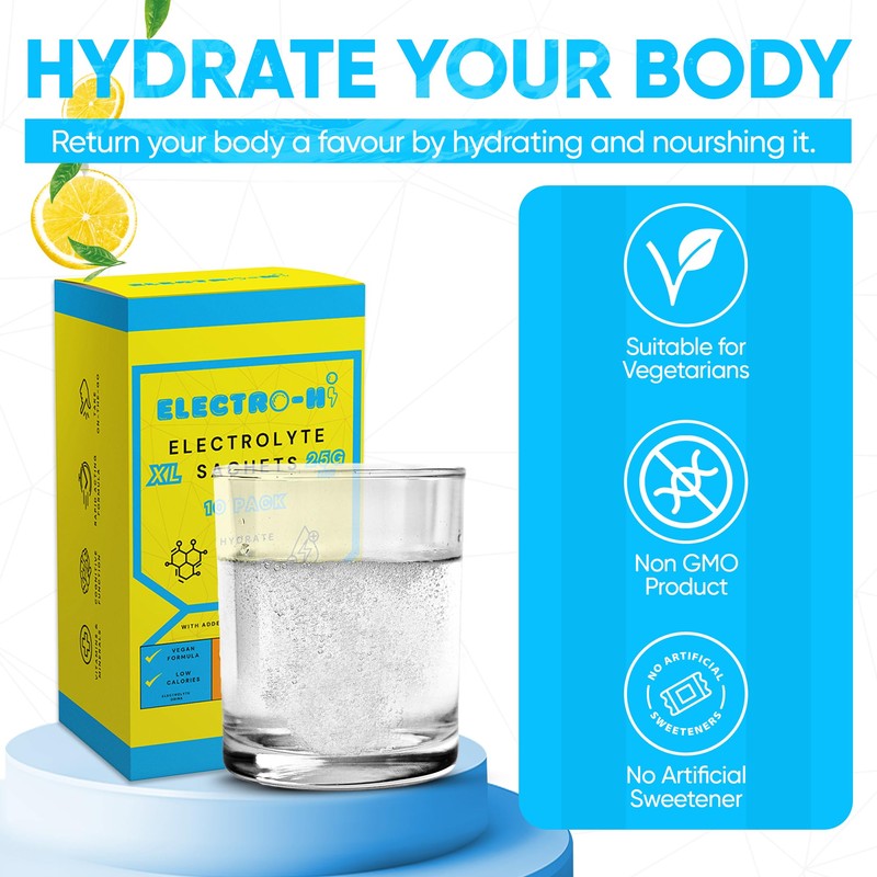 ELECTRO-HI ELECTRO-HI ? Electrolyte Sachets (30 Pack, Lemon)