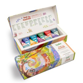 Lazika Tea Variety Pack with Lovely Presentation Box, Black, Green and Herbal Tea Sampler Gift Set, 10 Counts, Premium Collection with Pyramid Infuser Bag, Handcrafted