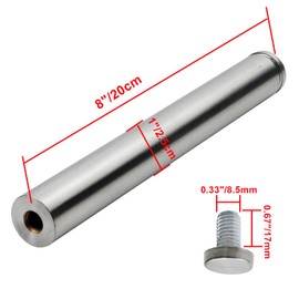 Rannb Long Glass Standoff Bolts 1" Dia Advertising Screw Nails 8-inch/20cm Length Wall Sign Standoff for Acrylic Signs -4pcs