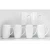 heritage White Latte Mugs Set of 6 by Chinacave -
