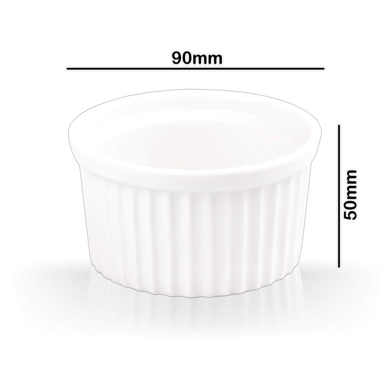 6 x Bowls, Diameter 9 cm, Made of Ceramic, Oven-Safe,