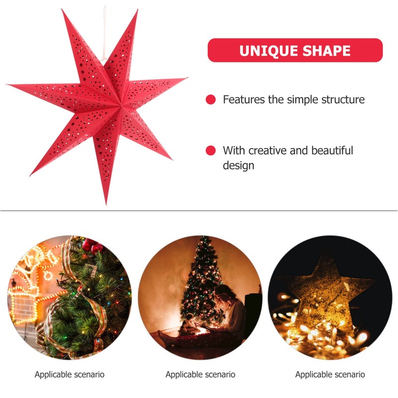 Gadpiparty 3pcs Star Pendant Lampshade Hanging Star Ceiling Shade for