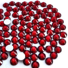 2880PCS SS10 Flatback Rhinestones, Dark Siam Glass Rhinestones Crystal Gems for Nails Art Makeup, and Need Glue Fix (2.7-2.8mm)