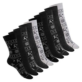 Celodoro Women's Cute Eco-Friendly Socks, Motif Socks made from Regenerative Cotton, Pack of 10 Pairs, Black Mix, 39-42