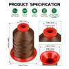FIVEIZERO Extra Strong Upholstery Thread,Brown 1000 Meters Bonded Nylon Thread