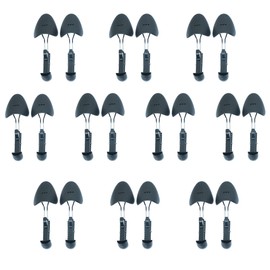 Ahberxig 10 Pairs Plastic Shoe Trees for Men (Black)