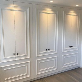 Orgthin Peel and Stick Wall Molding Trim 1.2 in x 10 FT, TPE Self Adhesive Flexible Chair Rail Panel Molding, White DIY Home Decor for Wall Door Ceiling Mirror Cabinet Floor