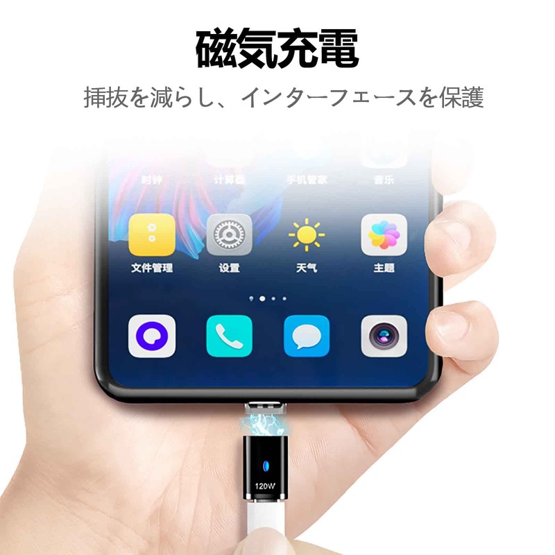 Sisyphy Magnetic USB-C Adapter "2 Pack", I-Shaped Type C Magnetic