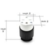 Superior Electric YGA022F Straight Electrical Receptacle 3 Wire, 20 Amps,