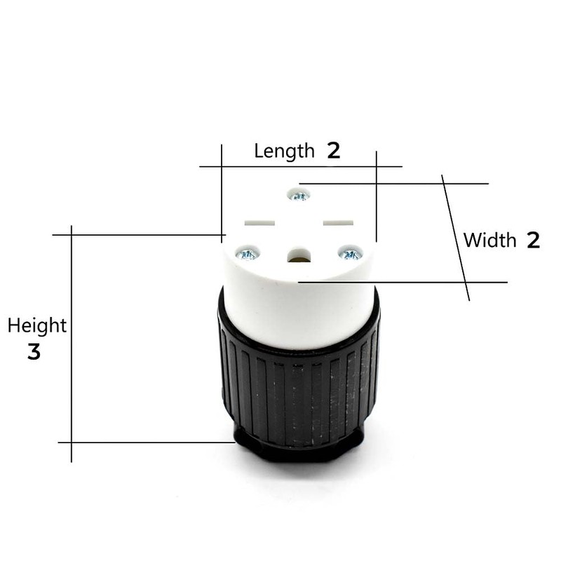 Superior Electric YGA022F Straight Electrical Receptacle 3 Wire, 20 Amps,