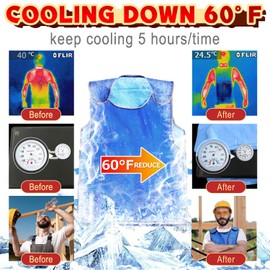 PANGTIKU Cooling Vest for Men Women - Adjustable Evaporative Cool Vest for Hot Weather Heatstroke Prevention Cooler Vest