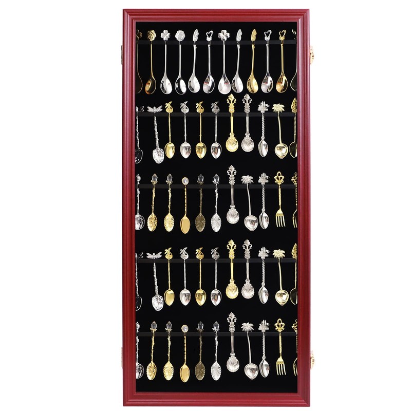 COMSREV 60 Souvenir Tea Spoon Display Case Collection Collector Rack
