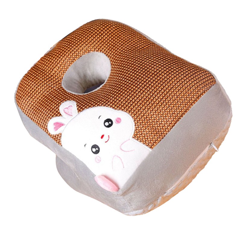 Desk Pillow Cartoon Style Breathable Double Sided Rattan Mat Soft