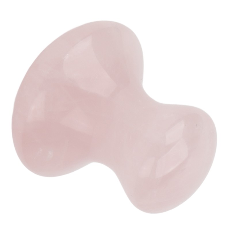 Scraping Stone Tool Mushroom Shape Pink Rose Quartz Gua Sha