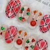 Christmas Rudolph handmade nail tips - Almond S / 크리스마스
