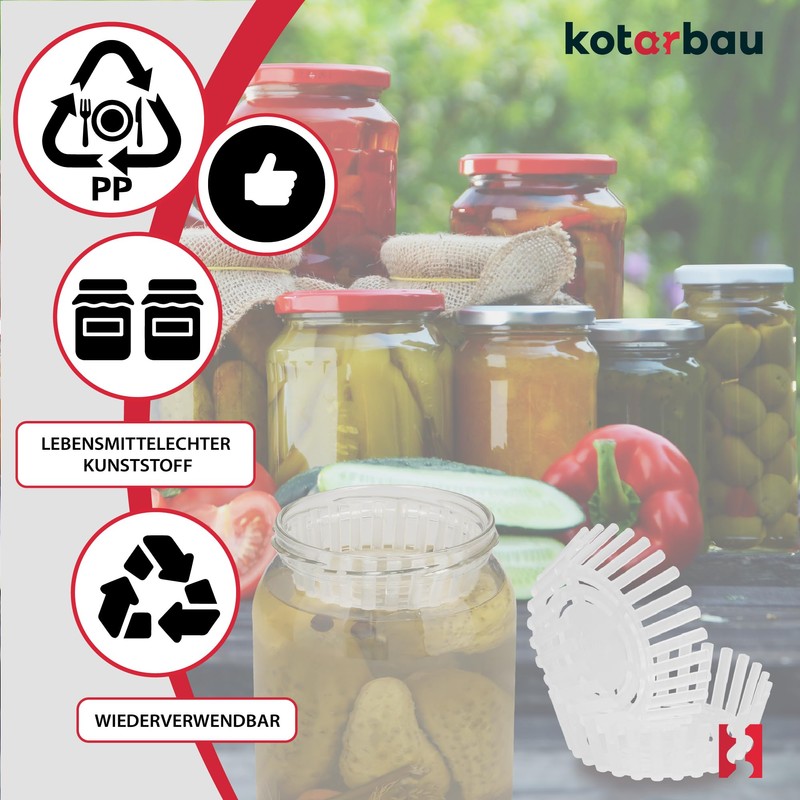 KOTARBAU® Set of 30 Fermentation Weight for Preserving Jars, Diameter