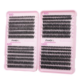 Wimpern-Cluster, DIY-Wimpernverlängerungen, 8–16 mm, D-Curl, 50D + 60D + 80D + 100D, flauschige, individuelle natürliche Wispy-Wimpern, wiederverwendbare Wimpernverlängerung, DIY, Volumen, russische