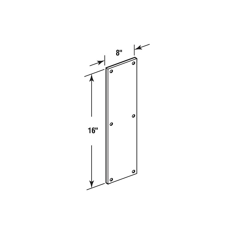 Prime-Line J 4636 Push Plate, 8 x 16 In., 630