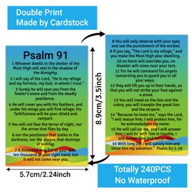 Fankya 240pcs Gospel Tracts Plan of Salvation Cards Pocket Holy Prayer Cards Bible Tracts Inspirational Mini Bibles Christian Tracts for Evangelism Church Gifts (Psalm 91)