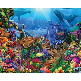 Springbok's 1000 Piece Jigsaw Puzzle Undersea Turtle - Made in USA