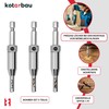 KOTARBAU Set of 3 Hinge Drill Bits Self-Centring HSS Steel