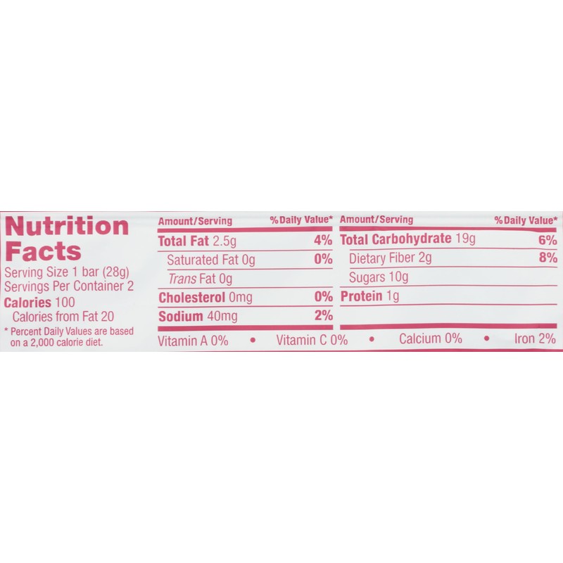 Natures Bakery Bar Fig whole wheat Raspberry, 2 oz