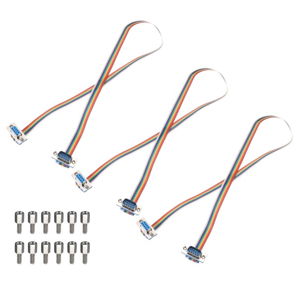 sourcing map 3 Pcs IDC Rainbow Wire Flat Ribbon Cable