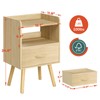 Yoobure Night Stand with Fabric Drawer, Modern Nightstand, Bedside Tables,