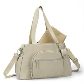 VONAL Diaper Bag Tote,Large Diaper Bags 24L Waterproof Hospital Bag for Labor Delivery, Travel Diaper Tote with Changing Pad, Baby Bag with Pacifier Case, Light Khiki