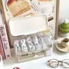2 PCS Stackable Cable Organizer Storage Box, Desktop Cord Management