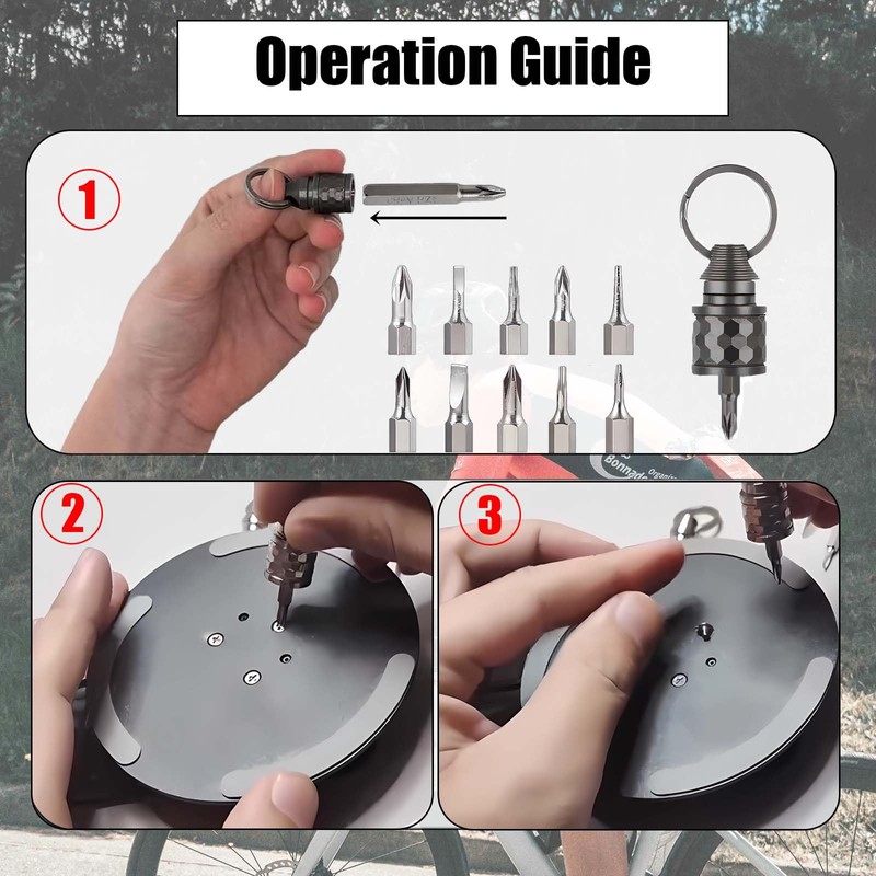 keyshoot Quick Release Keychain, Titanium Keychain with Quick Release, Pull