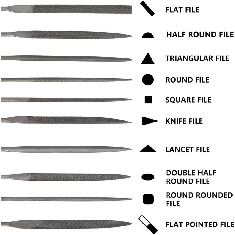 Kit de Limas Escofina Acero 10 Piezas Herramienta Metal Multifuncion