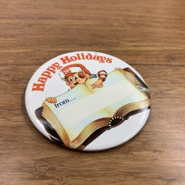 7 Up VTG 7up Pinback Button Retro Soda Advertising Elf 80's Pop Soft Drink Christmas