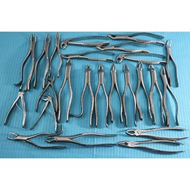 New German Stainless Steel Set of 11 Each EXTRACTING Forceps Extraction Dental Instruments
